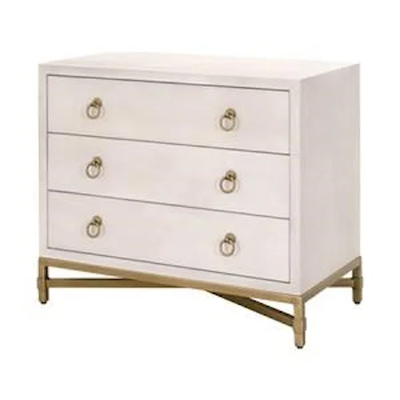 Traditions Strand Shagreen 3-Drawer Nightstand